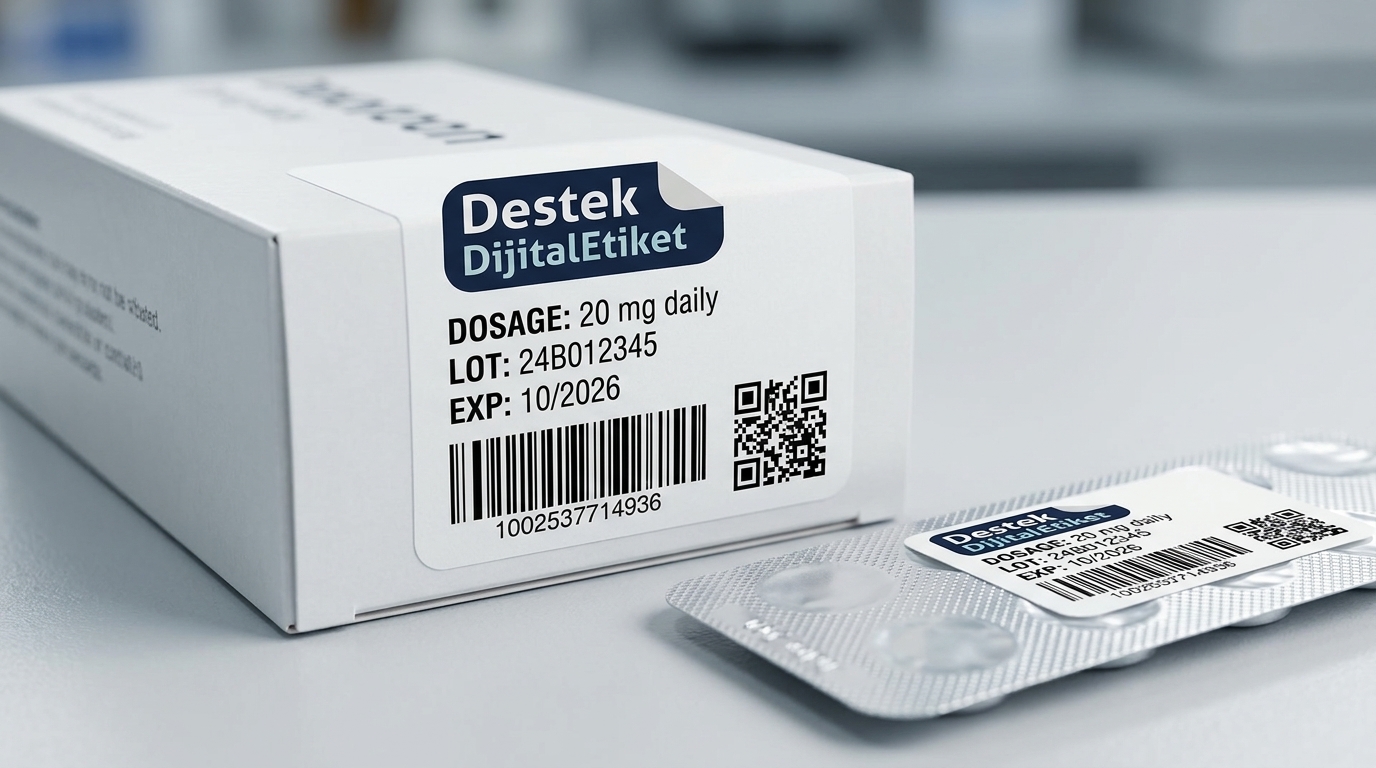 Laboratuvar ve seri takip için barkodlu etiket