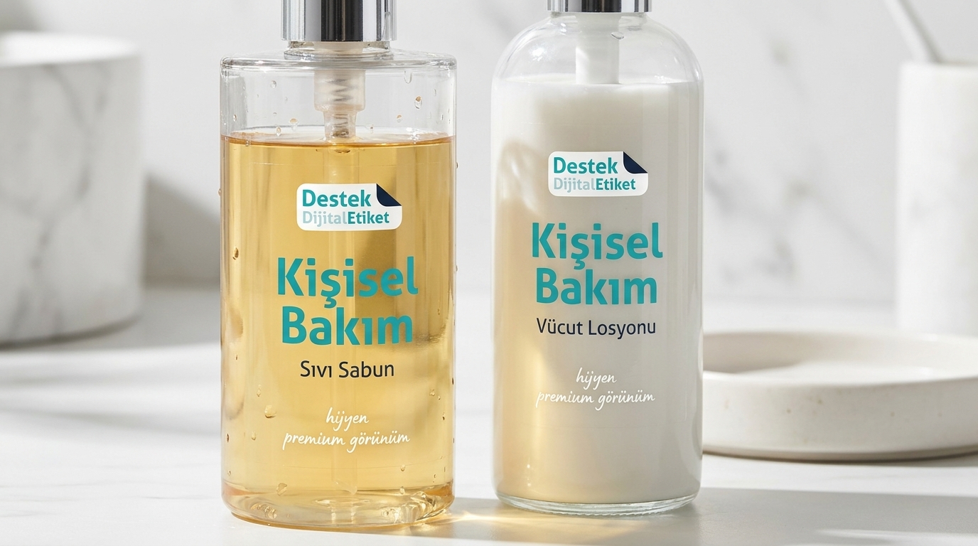 Kozmetik ambalajlarda silver, gold ve şeffaf etiket kombinasyonları