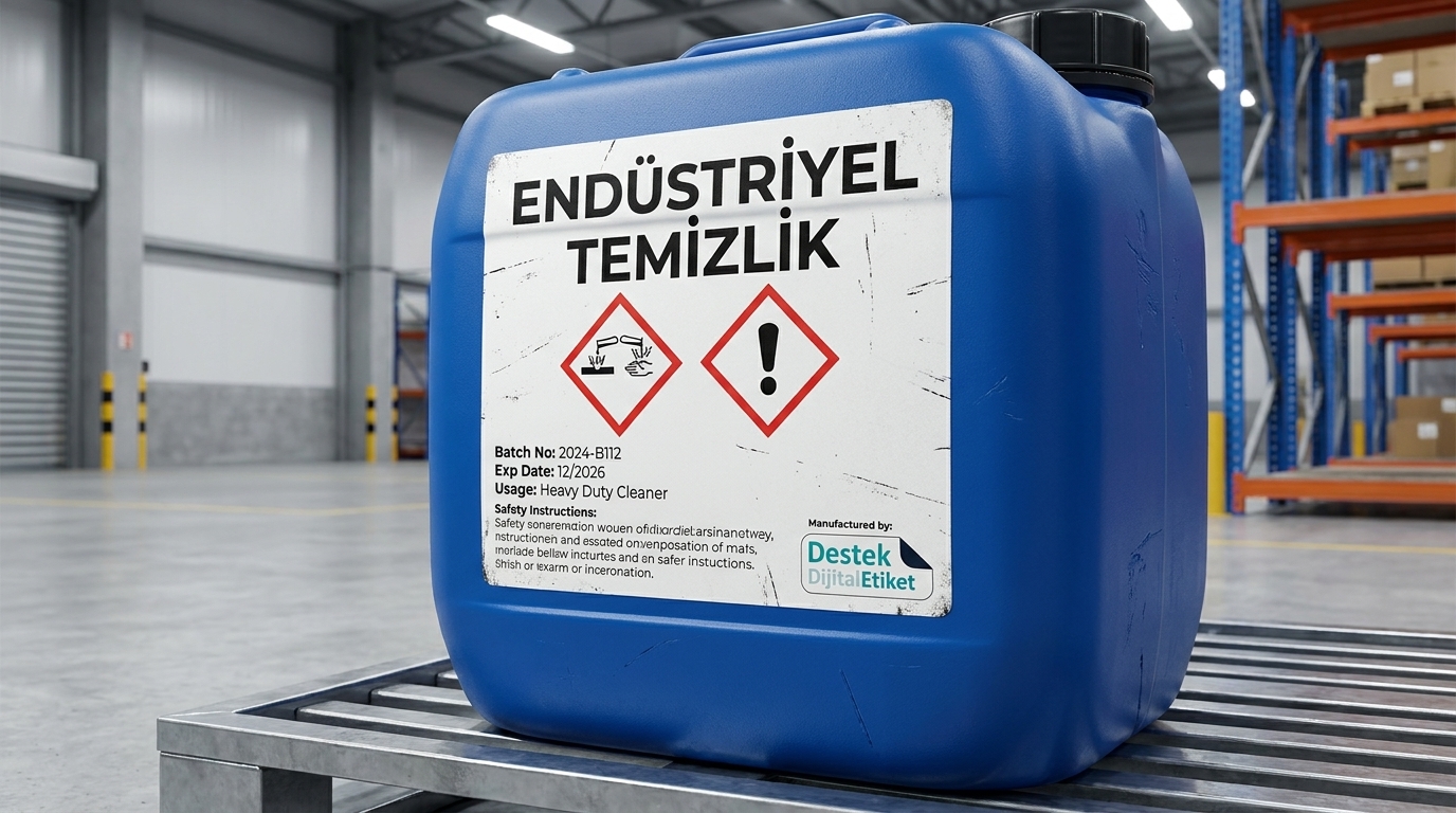 Endüstriyel temizlik ürünlerinde etiket kullanımı
